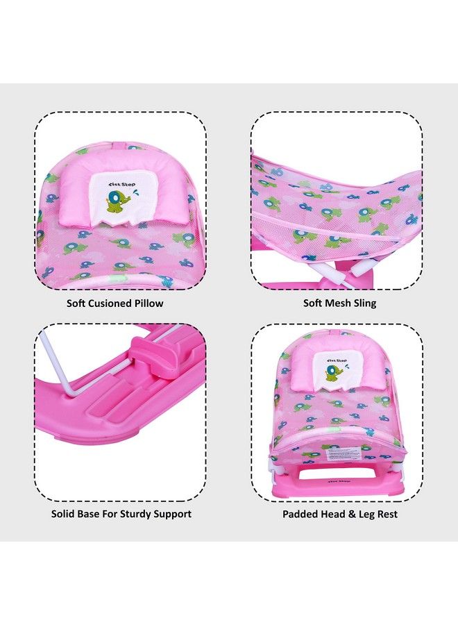 1st Step Baby Bather With 3 Level Recline And Anti Skid Base (Pink) - Image 4
