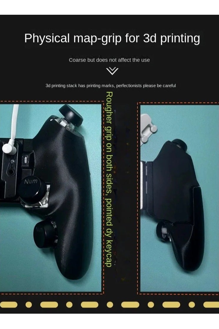 Sarafox 6-Button, 8-Finger Mobile Game Controller with Cooling Fan for Cooling and Heat Dissipation During Gaming, with a Physical Button Press Handle, Continuous Click, Continuous Macro Shooting - Image 5