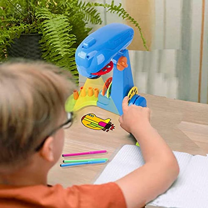 LEERFEI Kids Projection drawing Sketcher,smart Drawing Projector toy,with 32cartoon patters and 12color Brushes,Adjustable Drawing Pattern Size, Smart art Sketcher projector 2.0 , kid Learn to Draw and Sketch - Image 3