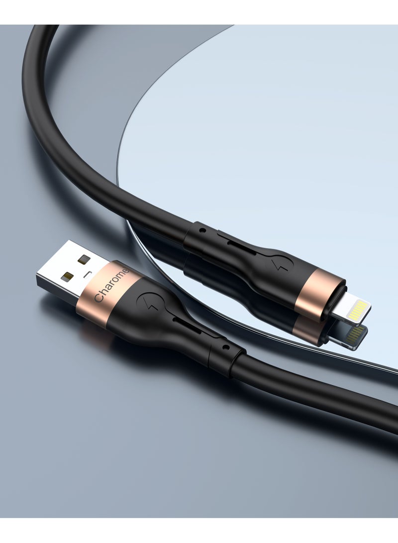 Charome C23-03 USB-A to Lightning Charging Data Cable High Performance Fast Charging, Durable Build, Tangle-Free Design, Universal Compatibility, Enhanced Data Transfer, Flexible Material, Heat Resistant, Extra Long Length - Image 4