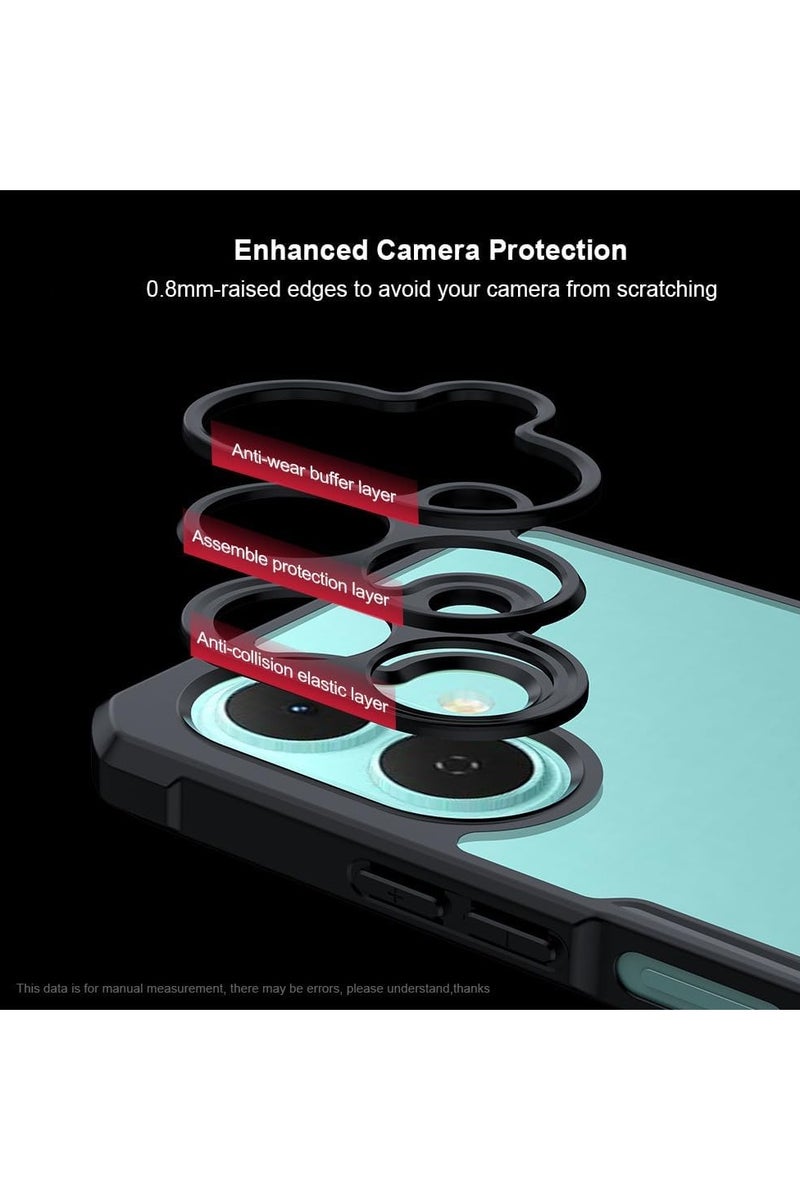 general Transparent protective case compatible with Tecno Pop 10 【Airbag protection】 Transparent protective case Camera lens protection PC+TPU Shockproof bumper protection Back cover Suitable for Tecno Pop 10 - Image 4