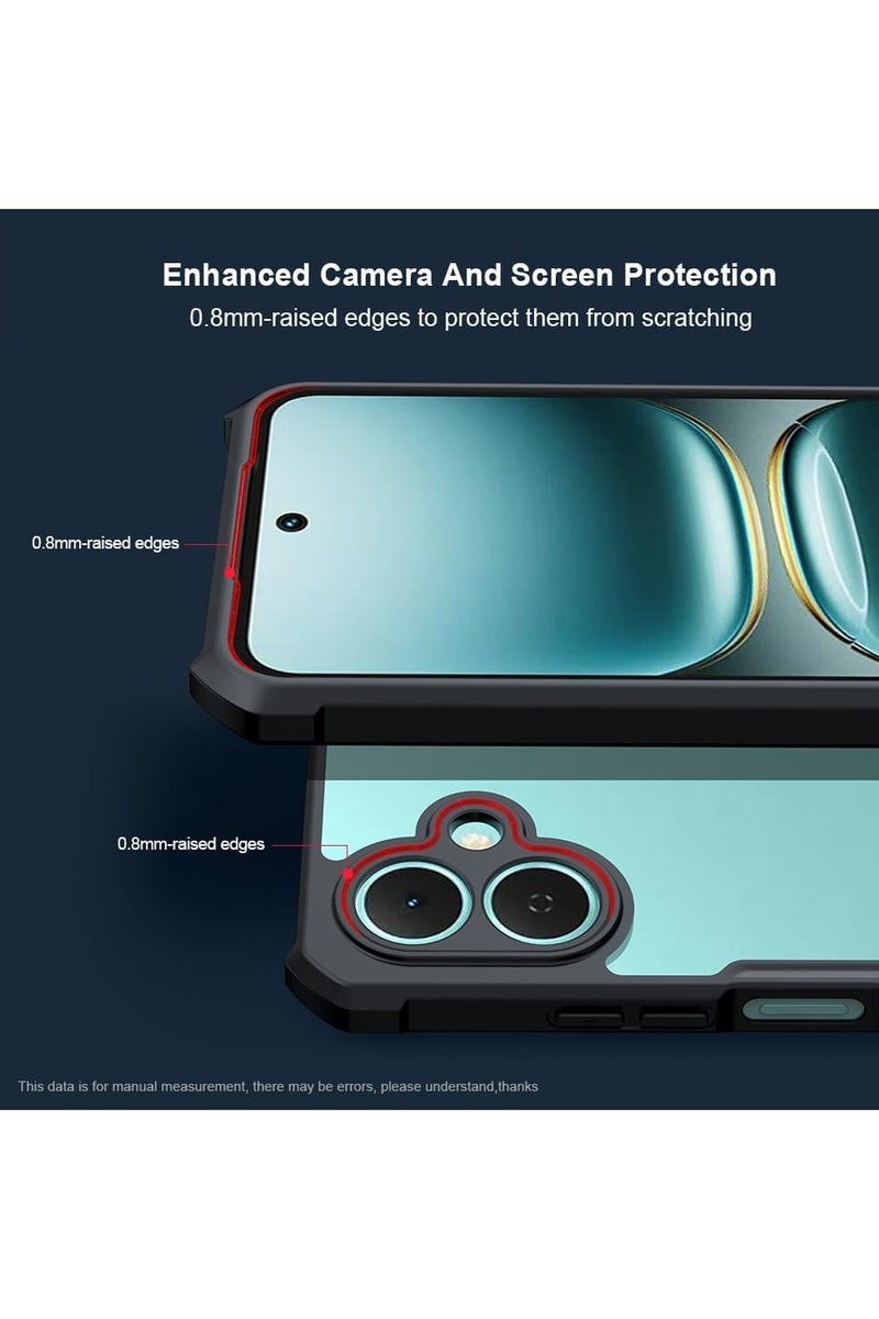 general Transparent protective case compatible with Tecno Pop 10 【Airbag protection】 Transparent protective case Camera lens protection PC+TPU Shockproof bumper protection Back cover Suitable for Tecno Pop 10 - Image 2