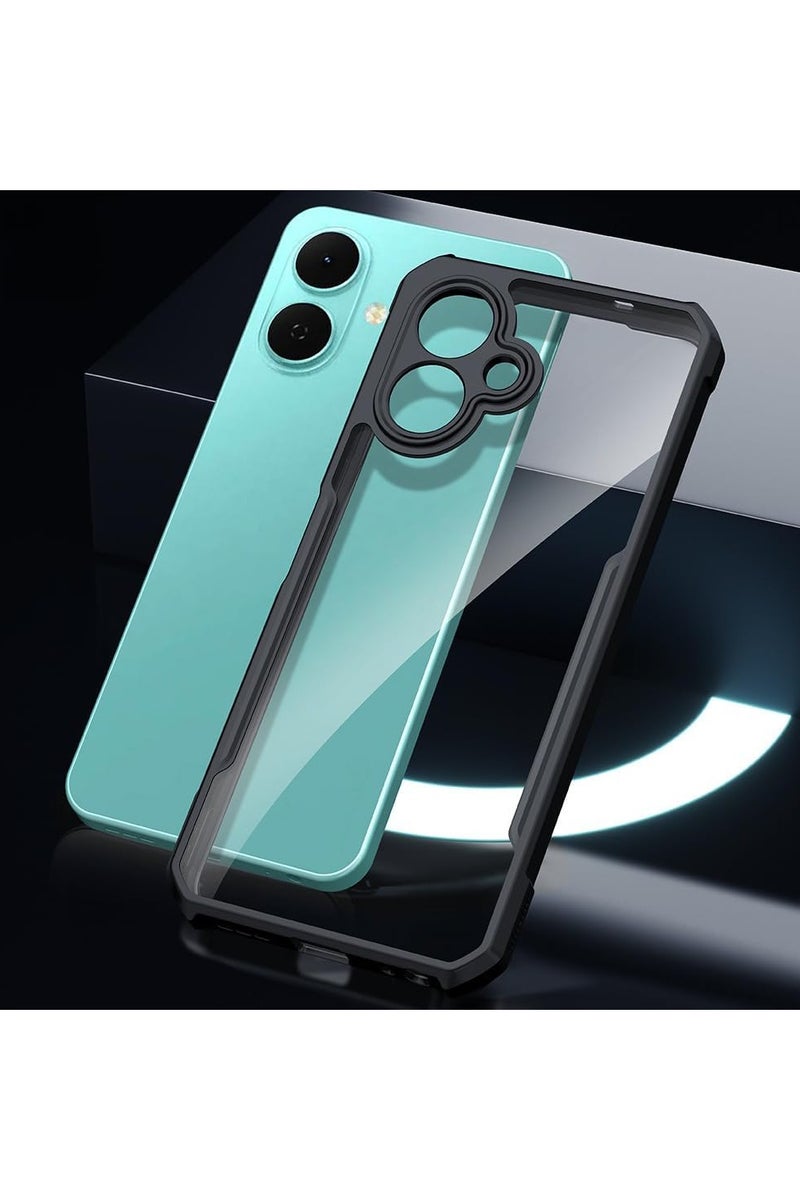 general Transparent protective case compatible with Tecno Pop 10 【Airbag protection】 Transparent protective case Camera lens protection PC+TPU Shockproof bumper protection Back cover Suitable for Tecno Pop 10 - Image 5