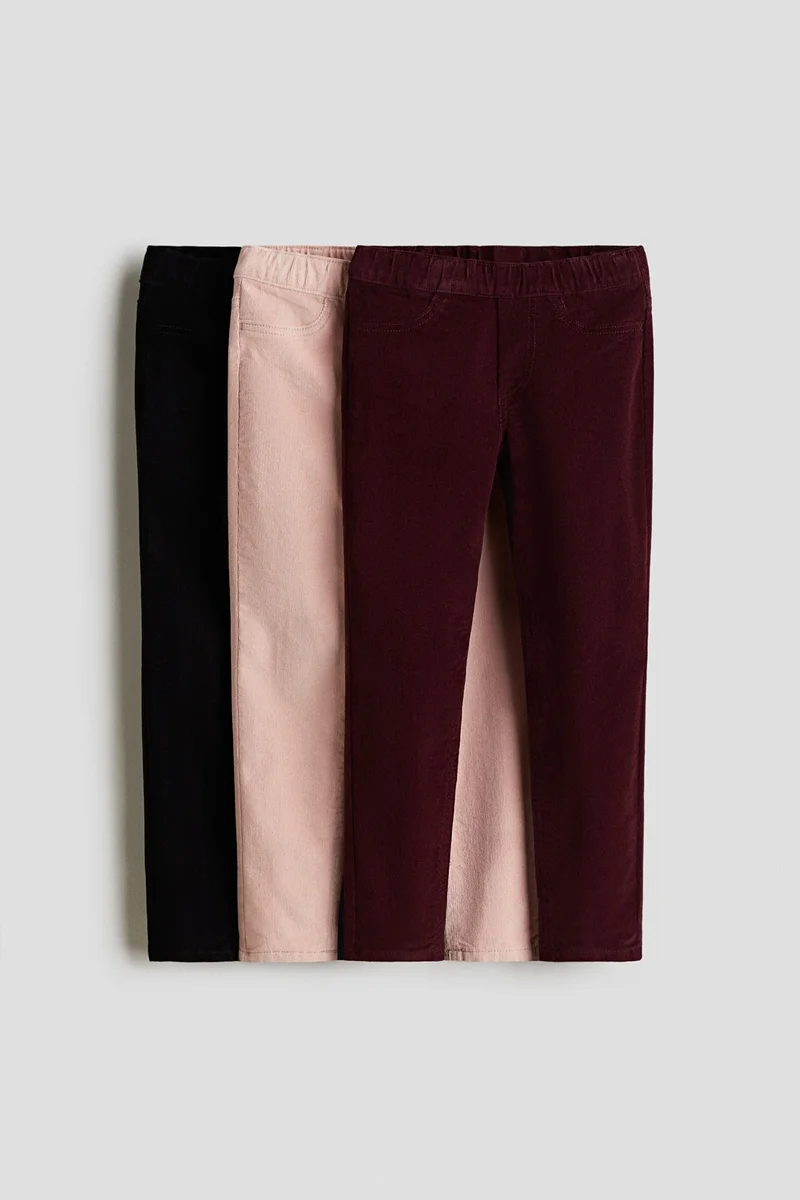 H&M 3-pack corduroy jeggings