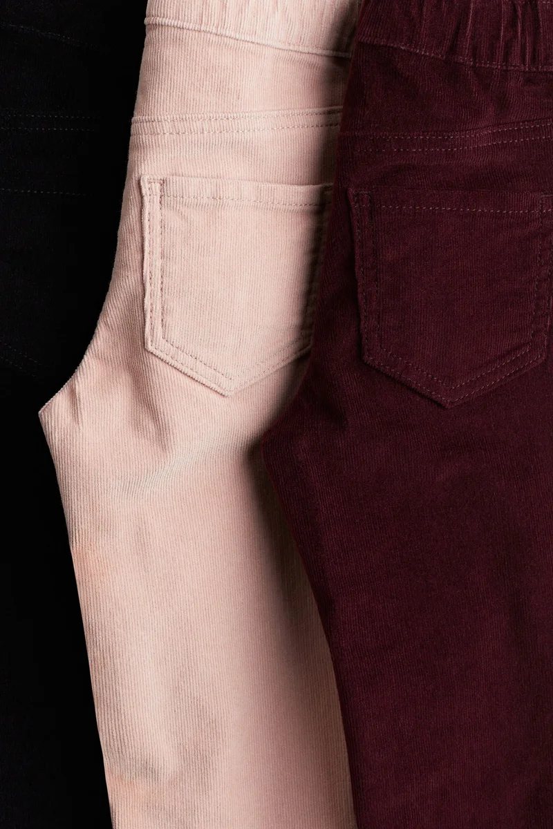 H&M 3-pack corduroy jeggings