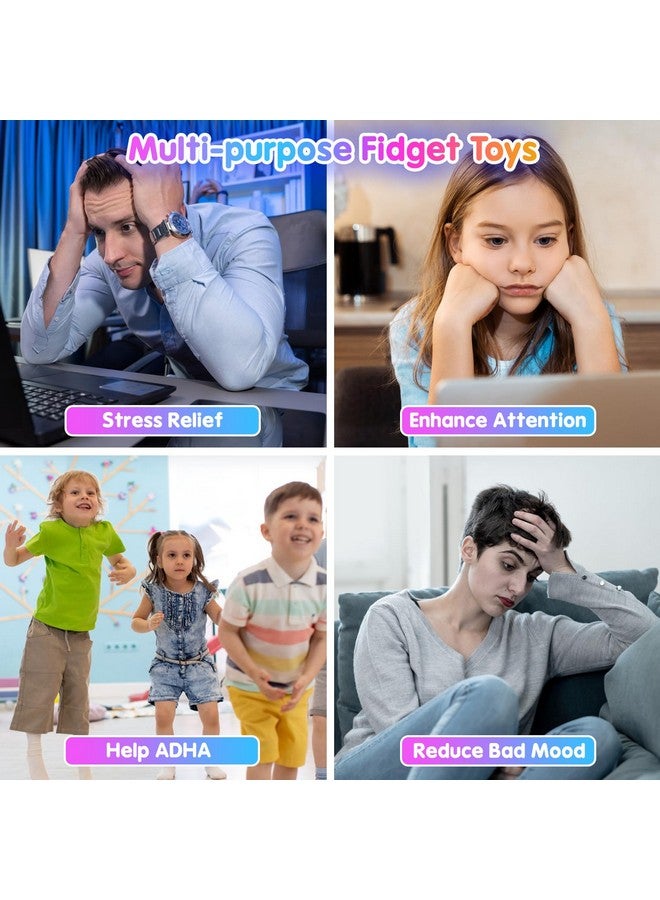 جيجيلي 16 قطعة من فيدجيت سبينر، هدايا حفلات الكريسماس، فيدجيت سبينر مضيئة، أكياس هدايا عيد الميلاد، مستلزمات حفلات تتوهج في الظلام، هدايا عيد الميلاد المرتجعة - Image 5