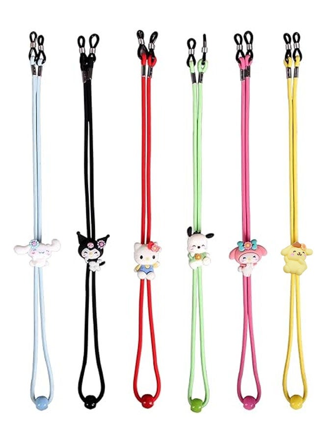 6Pcs Adjustable Stretchy Eyeglass Straps for Eye Glasses Anti-slip Retainer Cord for Boys Girls Adult - Image 1