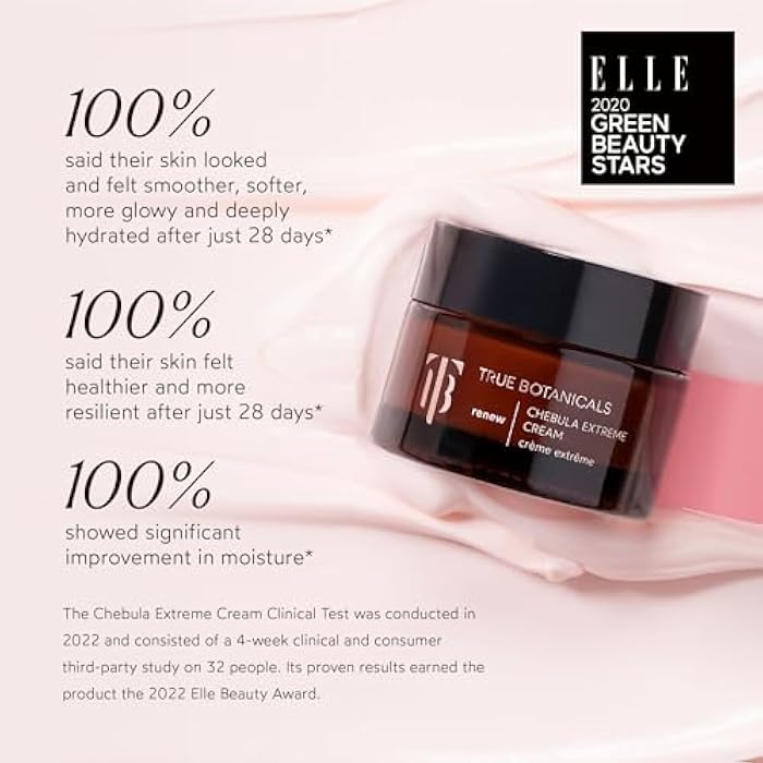 True Botanicals Chebula Extreme Cream | Anti-Aging Moisturizer w/Hyaluronic Acid | Treats Fine Lines & Wrinkles | Dry & Sensitive Skin | Dermatologist Tested, All Natural, Vegan | 1.7 oz | 50 ml - Image 4