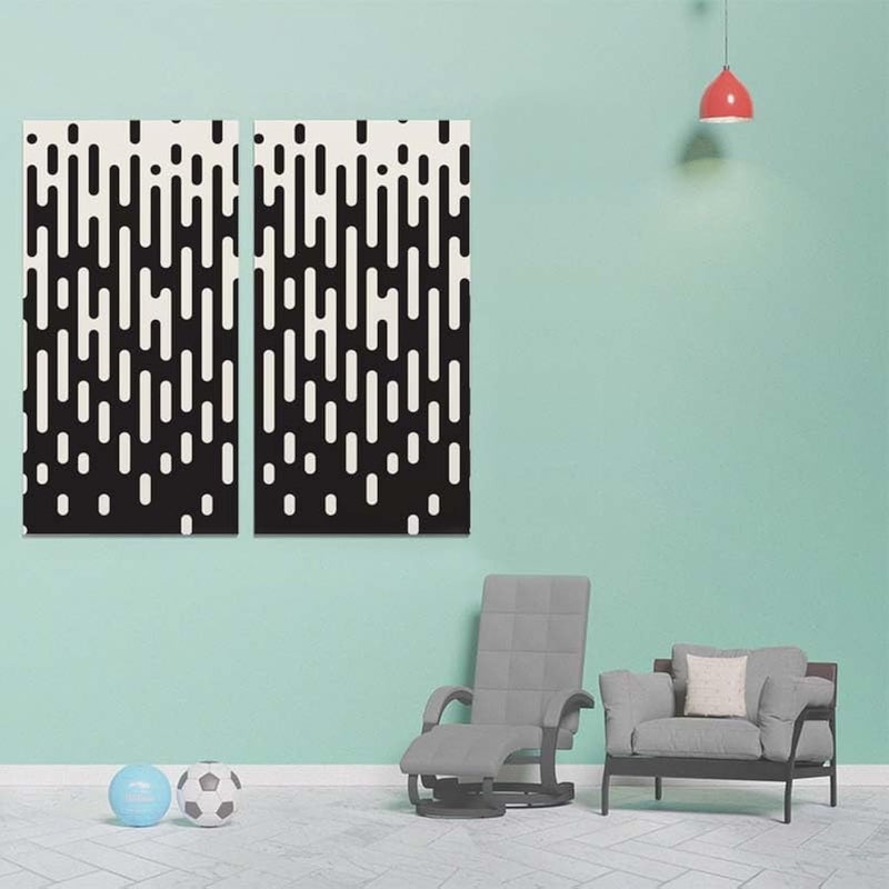 BPA Black and White Canvas Wall Art - 2 Pieces - Image 1