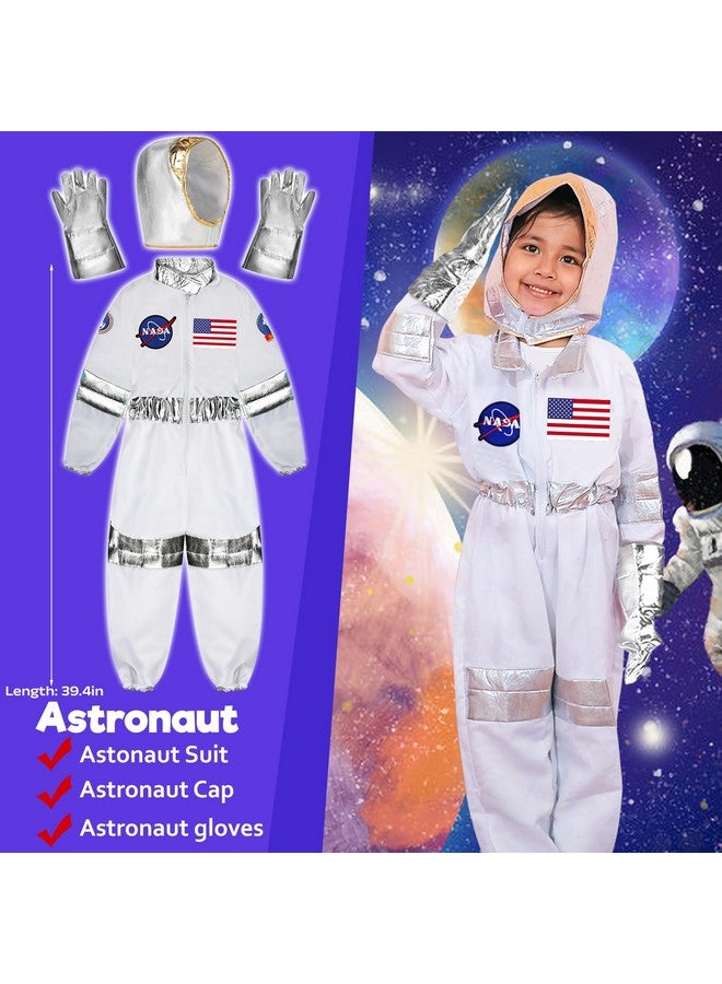 Loyo Kids Role Play Dress Up Clothes For 3-8 Years Old Play, 4 Sets Astronaut/Doctor/Fireman/Construction Costume For Kids And Toddlers Boys Halloween Costumes - Image 4