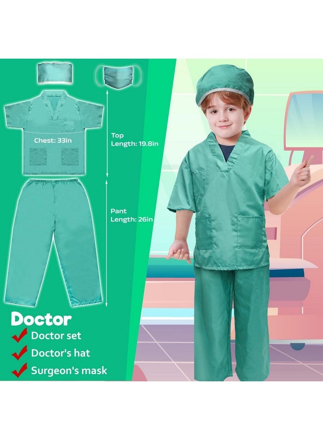 Loyo Kids Role Play Dress Up Clothes For 3-8 Years Old Play, 4 Sets Astronaut/Doctor/Fireman/Construction Costume For Kids And Toddlers Boys Halloween Costumes - Image 5