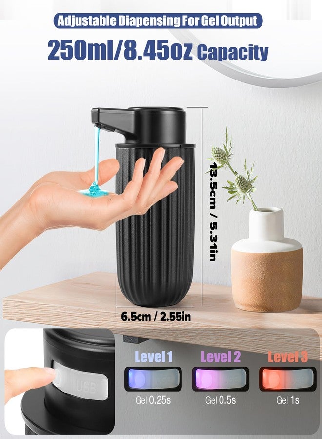 Blancel Automatic Soap Dispenser Liquid for Kitchen: 9 OZ Touchless Plastic Black 3-Level Adjustable Modern Auto Soap Dispenser for Bathroom - Hand Dish Lotion Home Countertop Kids Family - Image 3