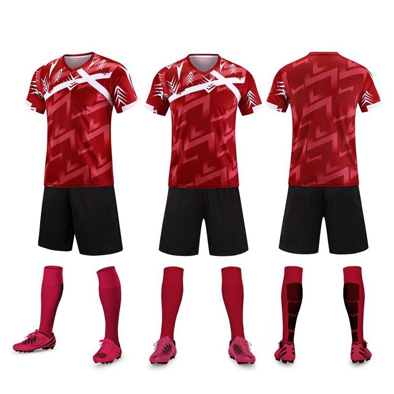 Factory Summer Short-Sleeved Tops For Men And Women, Competition Training Uniforms, New Football Uniforms For Adults And Children - Image 3