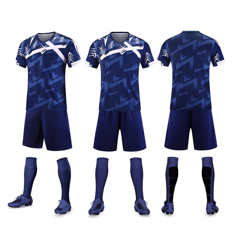 Factory Summer Short-Sleeved Tops For Men And Women, Competition Training Uniforms, New Football Uniforms For Adults And Children - Image 5