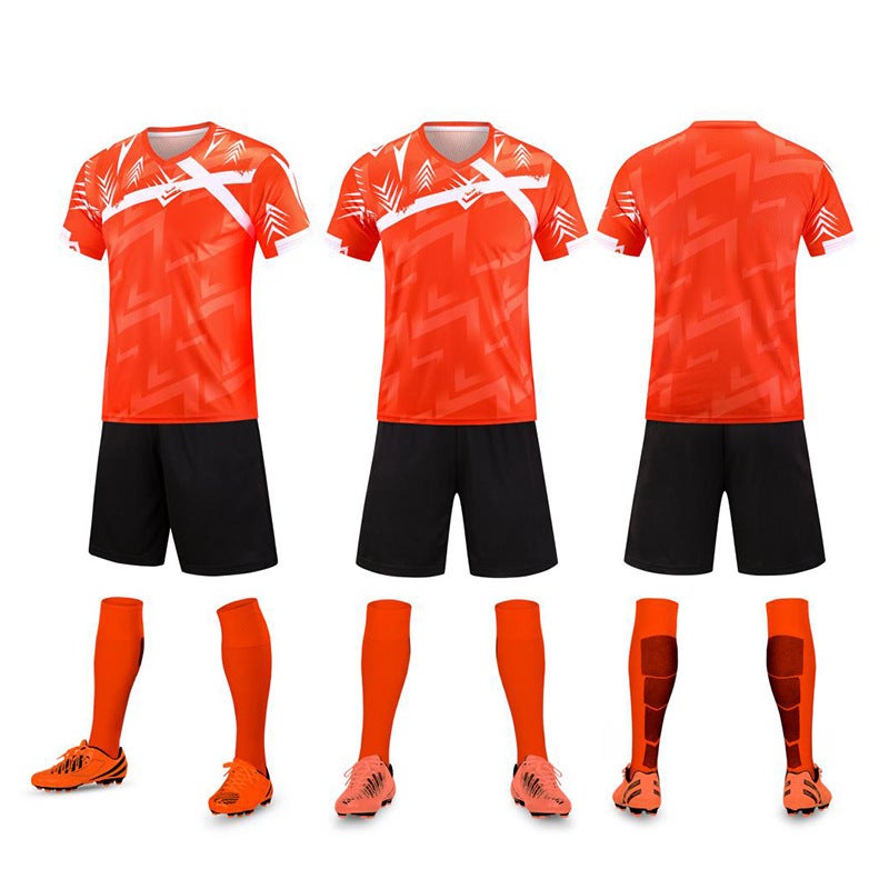 Factory Summer Short-Sleeved Tops For Men And Women, Competition Training Uniforms, New Football Uniforms For Adults And Children - Image 4