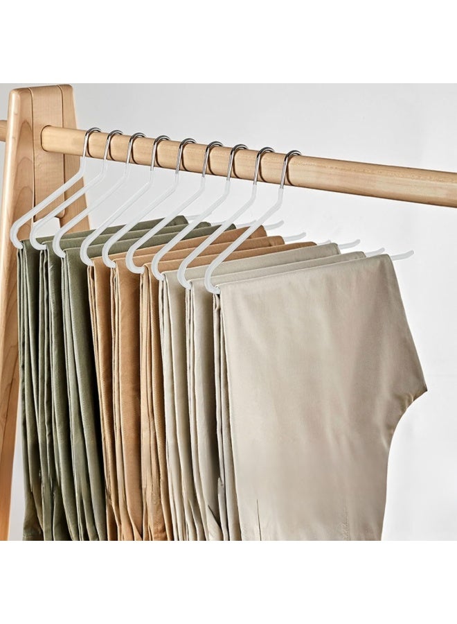Pants Hangers, 100 Packa Open Ended Pants Jean Hangers, Non-Slip Space Saving Clothes Hanger with Rubber Coating, Durable Metal Pant Hangers for Heavy Pants, Jeans, Trousers, Scarf - Image 3