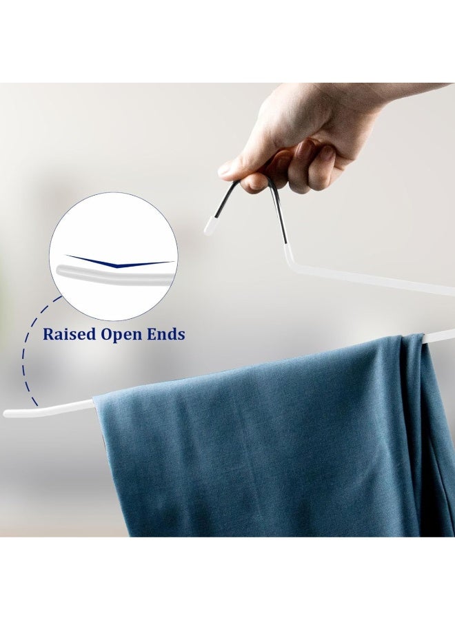Pants Hangers, 100 Packa Open Ended Pants Jean Hangers, Non-Slip Space Saving Clothes Hanger with Rubber Coating, Durable Metal Pant Hangers for Heavy Pants, Jeans, Trousers, Scarf - Image 4