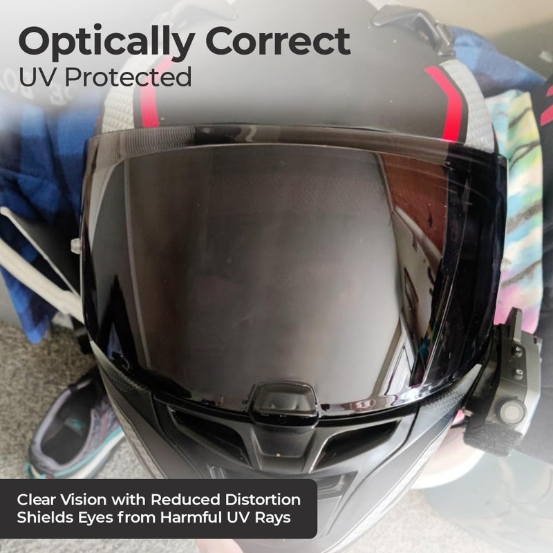 The Helmet Shop HJ-31 Silver Mirror Motorcycle Helmet Visor Fits HJC i10 & i70 - Replacement Shield | Optically Correct, UV Protected Polycarbonate Motorcycle Visor, Tool-Free Swap - Image 3