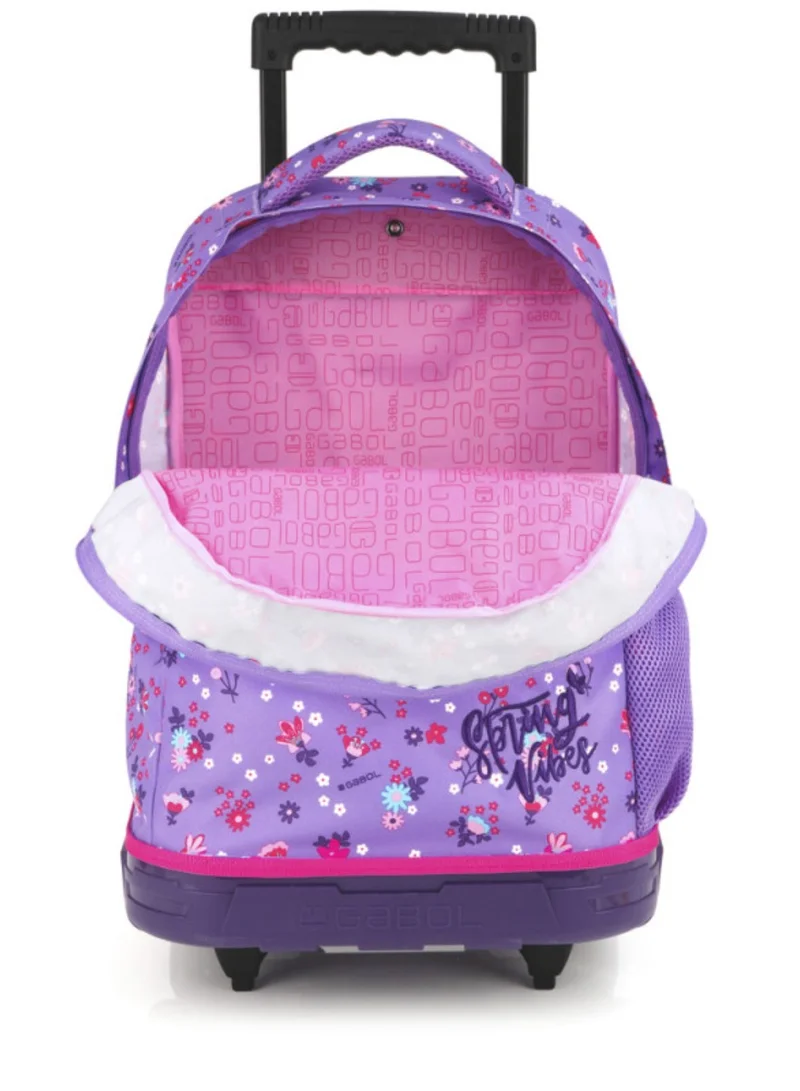 غابول حقيبة ظهر Gabol Violet Kids Trolley حقيبة ظهر مدرسية لحضانة الأطفال لمرحلة ما قبل المدرسة للأولاد والبنات