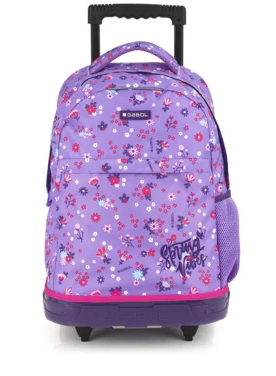 غابول حقيبة ظهر Gabol Violet Kids Trolley حقيبة ظهر مدرسية لحضانة الأطفال لمرحلة ما قبل المدرسة للأولاد والبنات