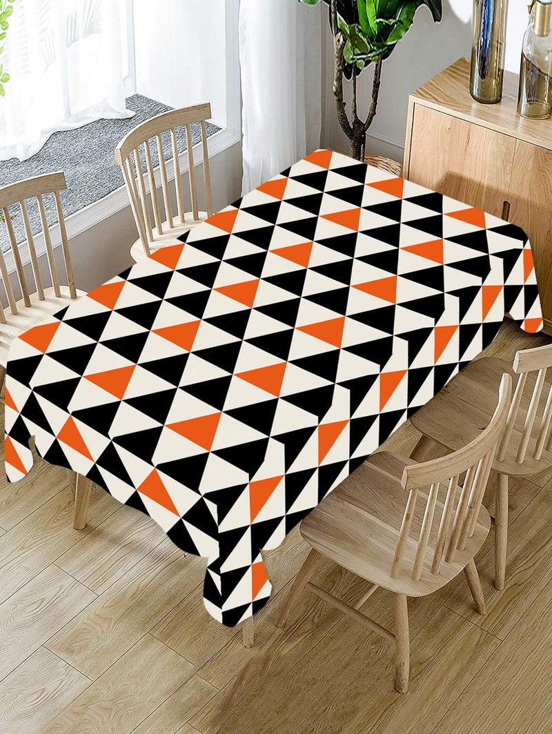 AEROHAVEN Abstract HD Digital Premium Modern Table Cover Cloth/Cover - TC-08 - (Orange, 52 x 60 Inch,Cotton,Rectangular,Pack of 1) - Image 2
