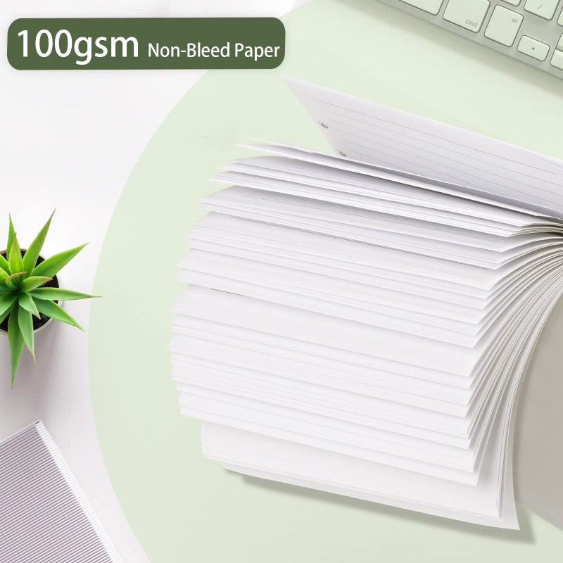 Billtigif Planner Inserts for A6 Binder - Budget Planner Journals Notebook, 6 Ring Loose Leaf Lined Paper with Binder Dividers, 240 Pages (White Paper) - Image 3