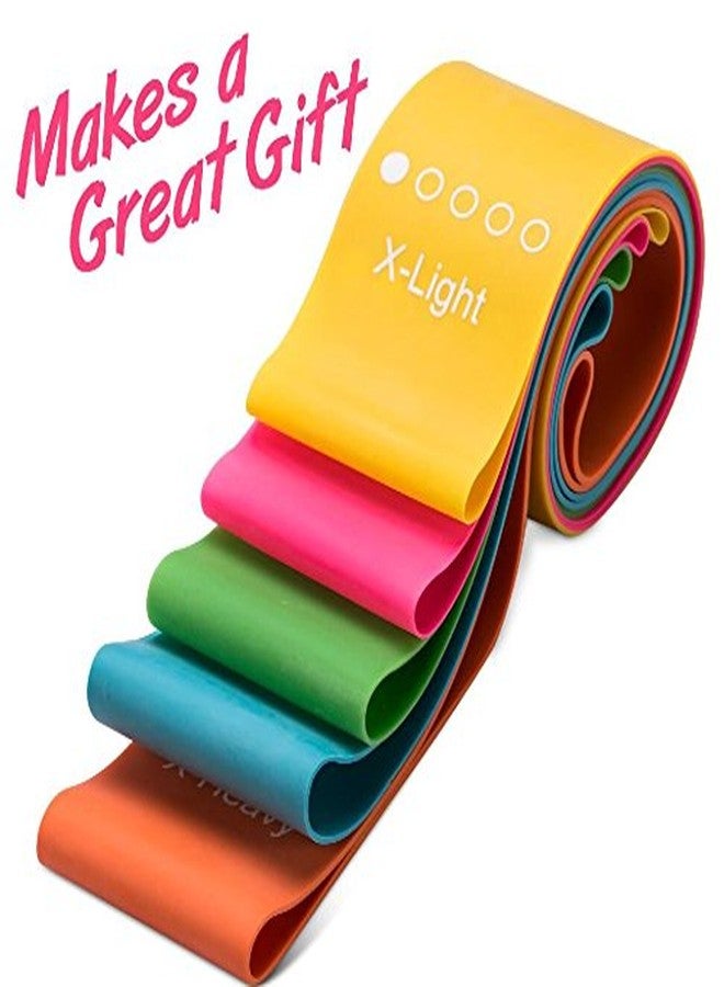 Fit Simplify 10 Inch Resistance Loop Exercise Bands, Set of 5, Assorted Colors - Image 4