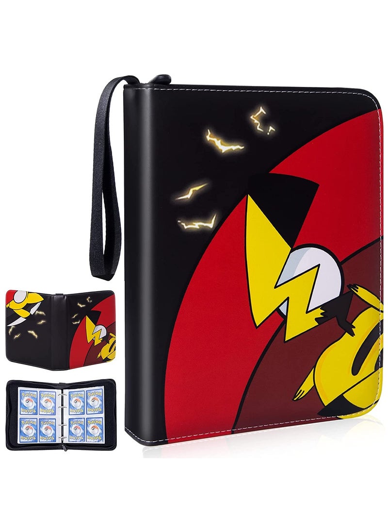 ESSEN Pokemon Cards Binder Holder Carrying Case for Pokemon Cards Portable Trading Cards Holder Collector Album holder holds 400 Cards with 50 Removable Sheets and 4 Pockets  - Image 1