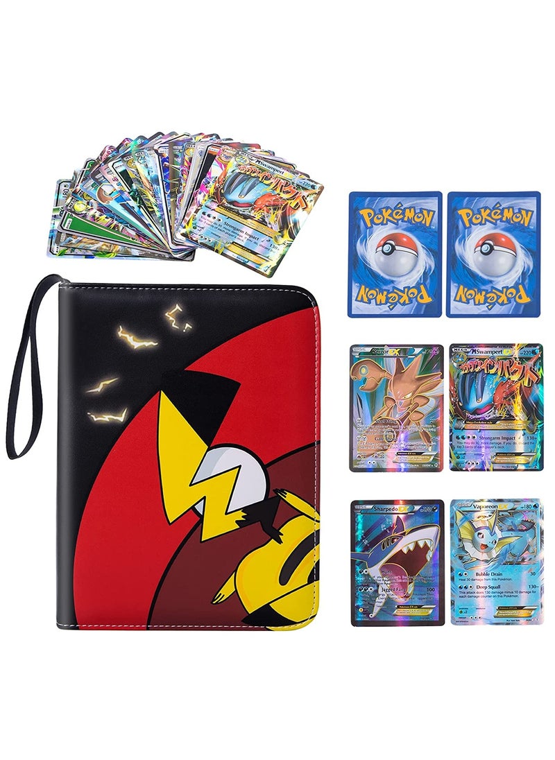 ESSEN Pokemon Cards Binder Holder Carrying Case for Pokemon Cards Portable Trading Cards Holder Collector Album holder holds 400 Cards with 50 Removable Sheets and 4 Pockets  - Image 4