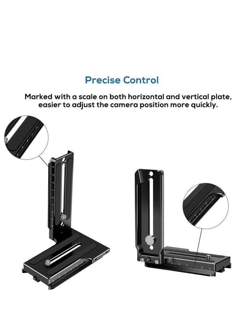 Y&D - Aluminum L Bracket Vertical Horizontal Switching Quick Release Plate for DJI Ronin RS2 RSC2 Zhiyun Weebill-S Gimbal Stabilizer Tripod Monopod and SLRs - Image 1