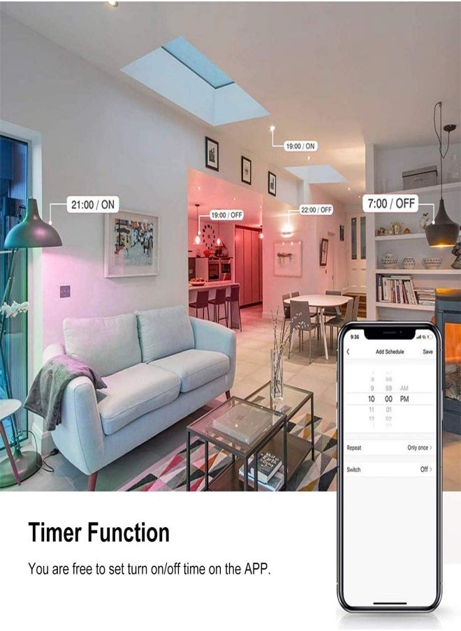 XLT - 2 Pcs WiFi Smart LED Bulb 5W E14 Dimmable RGBWC Light Remote Control by Phone App - Image 1