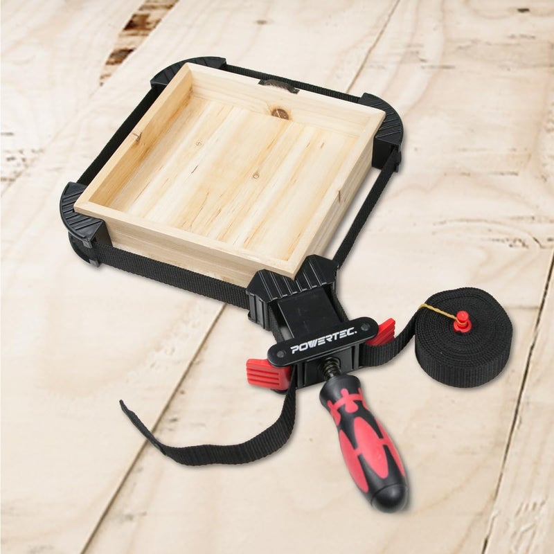 POWERTEC Strap Clamps for Woodworking – Quick Release Band Clamps with Ergonomic Handle, Adjustable Picture Frame Clamp, 13 ft Strap Belt Clamps for Cabinets and Drawers (71101) - Image 5