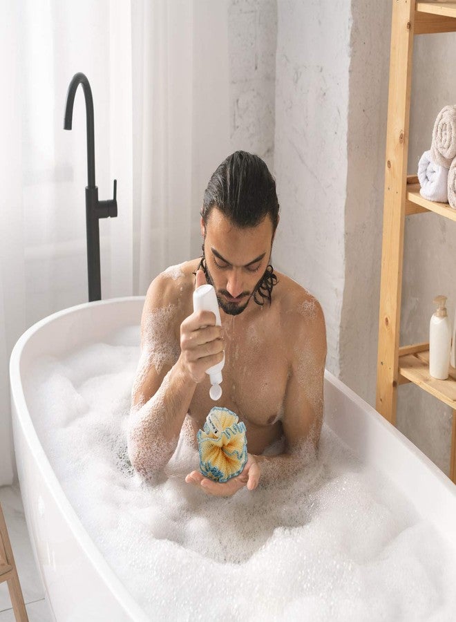 Bleu Bath (4 Pack) Exfoliating Body Scrubber Puff Deep Cleaning Sturdy Bath Loofah Mesh Sponge in Rough with Rich Bubbles for Men and Women - Image 5