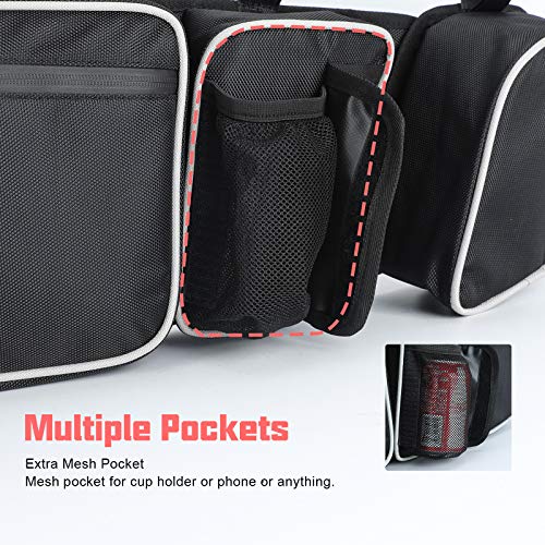 SUNPIE حقائب تخزين SUNPIE مافريك x3 حقائب الأبواب متوافقة مع Can am Maverick X3 الأبواب الأمامية العلوية 2017-2025 جميع الطرازات، مقاومة للماء تخزين جانبي UTV مع حامل أكواب وسادة ركبة قابلة للإزالة - Image 4