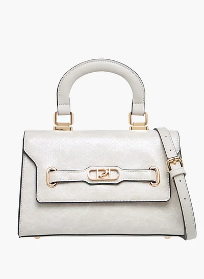 Paprika Textured Crossbody Bag with Adjustable Strap and Flap Closure