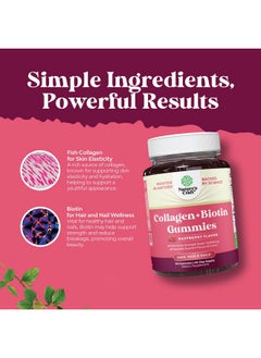 Natures Craft Hair Skin and Nails Gummies for Women - Extra Strength Biotin and Collagen Gummies for Women Hair Skin Nails Support - Non-GMO Kosher Marine Collagen and Biotin 10000mcg per serving Gummies (45 Days)  - Image 3