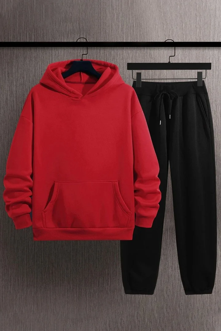 ONLYTRENDWEAR Unisex Butterfly Printed Tracksuit Set L. Red