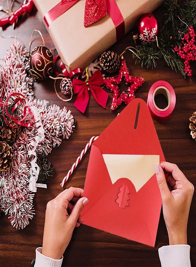 amassan 20 Pack 4x6 Envelopes, A4 Thick Paper Envelopes with Xmas Tree Clasp, Invitation Envelopes for Holiday Party (Christmas Red/Green) - Image 5