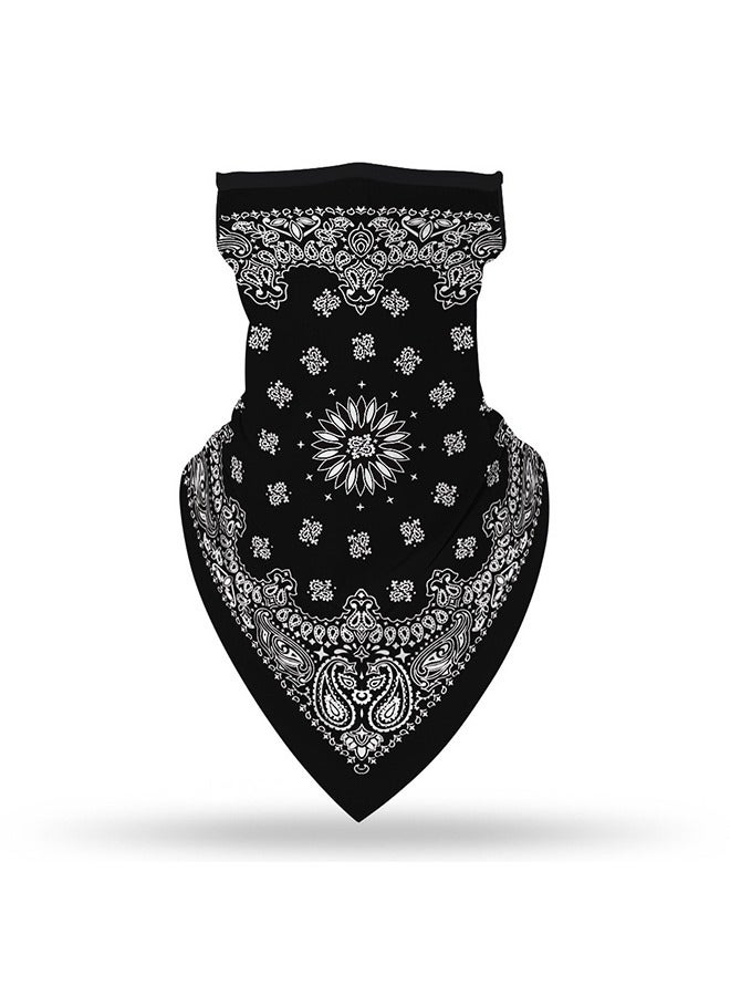 Generic Earloop Mask, Foldable Bandanas Face Mask Men Women, Neck Gaiter UV Sun Triangle Cycling Outdoor Sunscreen Windproof for Dust Outdoors Sports  - Image 2