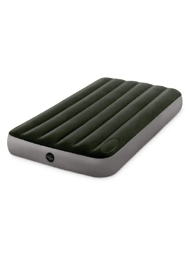 INTEX Dura-Beam Downey Lightweight Air Bed with Buil In Foot Pump Green and Grey 60 x 80 x 10 Inch - Image 2
