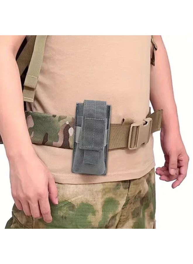 Khaki Tactical Waist Bag For M5 Flashlight Molle Pouch Holster Outdoor Utility Gear - Image 5