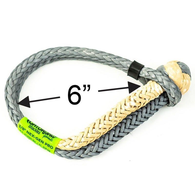 Bubba Rope 176747 Heavy Duty 5/16" Synthetic Shackle NexGen PRO Gator Jaw Breaking Strength of 26,000 lb with HMPE in Green and Black, Accessory Ideal for Recovery and Towing Stuck Vehicle - Image 5