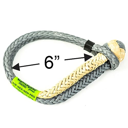 Bubba Rope 176747 Heavy Duty 5/16" Synthetic Shackle NexGen PRO Gator Jaw Breaking Strength of 26,000 lb with HMPE in Green and Black, Accessory Ideal for Recovery and Towing Stuck Vehicle - Image 1