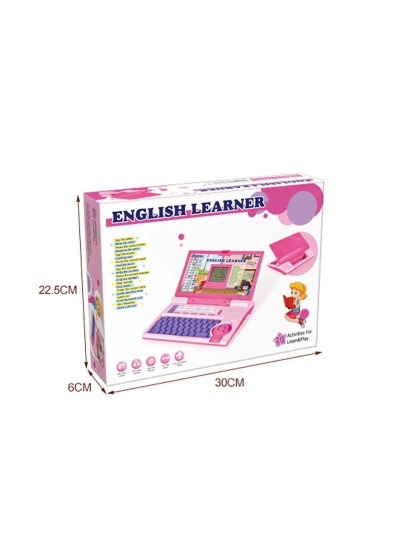 Toy Land English Learner Laptop for Kids, 20 Educational Activities with Mouse Control, Fun Learning and Skill Enhancement for Boys and Girls (Pink) - Image 4