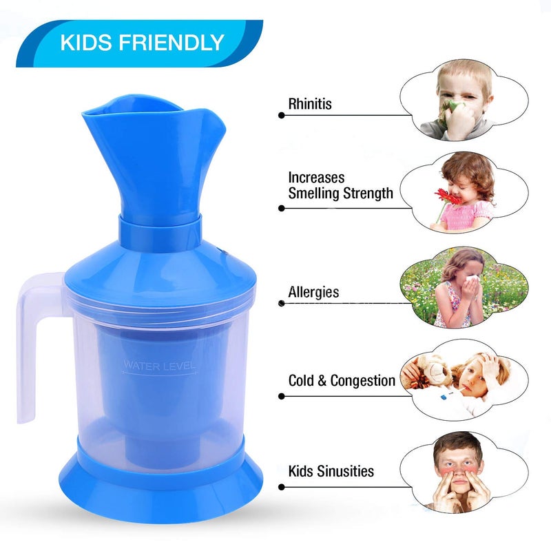 COIF 3 In 1 Medical Facial Steamer Inhaler Vaporizer For FaceNoseColdCough Sinus With NanoIonic TechnologySteam Breath Machine For KidsBest For Adult Beauty Spa At HomeSalonMulticolor - Image 4