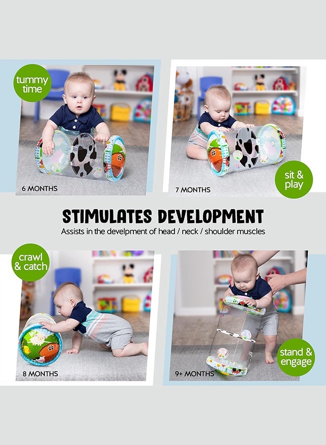 Organizer Inflatable Tummy Time Roller - Crawling Toys for Babies, Soft & Supportive Baby Tummy Time Roller, Water-Friendly Crawling Toys for 6-12 Months - Image 2