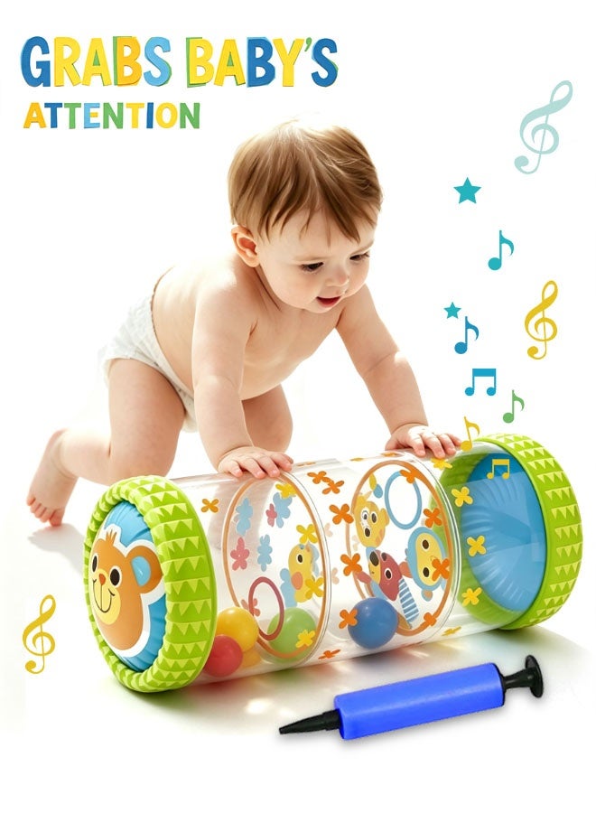 Organizer Inflatable Tummy Time Roller - Crawling Toys for Babies, Soft & Supportive Baby Tummy Time Roller, Water-Friendly Crawling Toys for 6-12 Months - Image 1