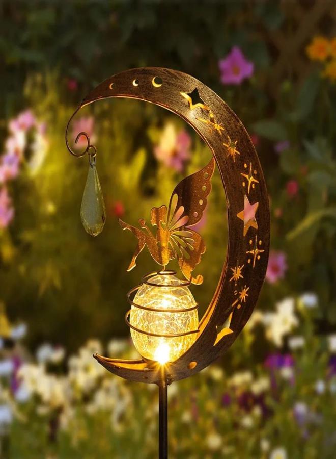 Outdoor garden solar lights, antique iron art floor inserted hollow lights - Image 2