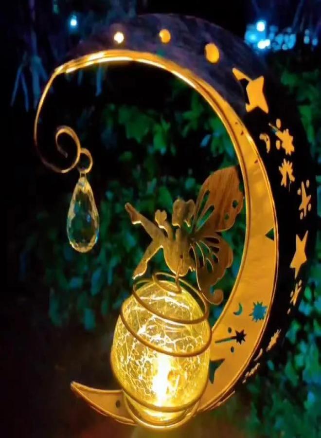 Outdoor garden solar lights, antique iron art floor inserted hollow lights - Image 3