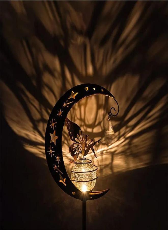 Outdoor garden solar lights, antique iron art floor inserted hollow lights - Image 4